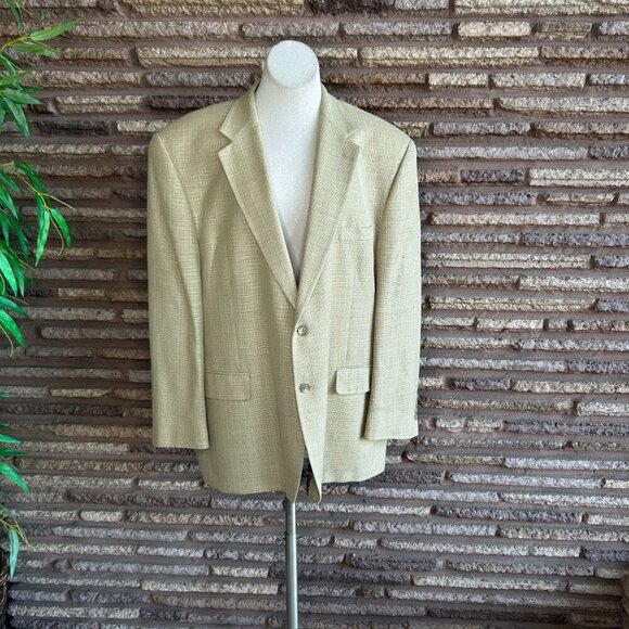 Chaps 100% Silk Men’s 2 Button Blazer Sport Coat Size 48R - Picture 7 of 9